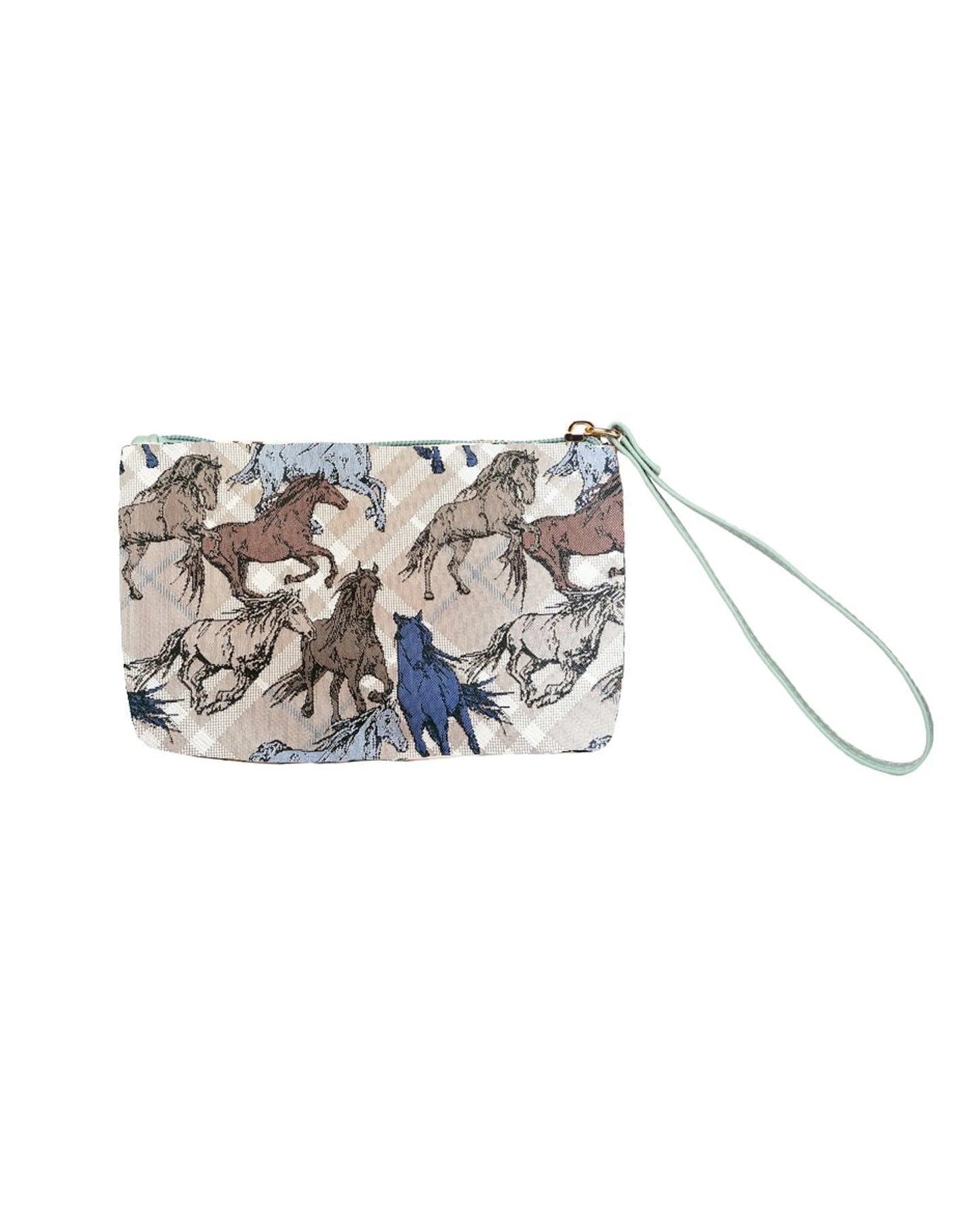 Blue Horse Wristlet