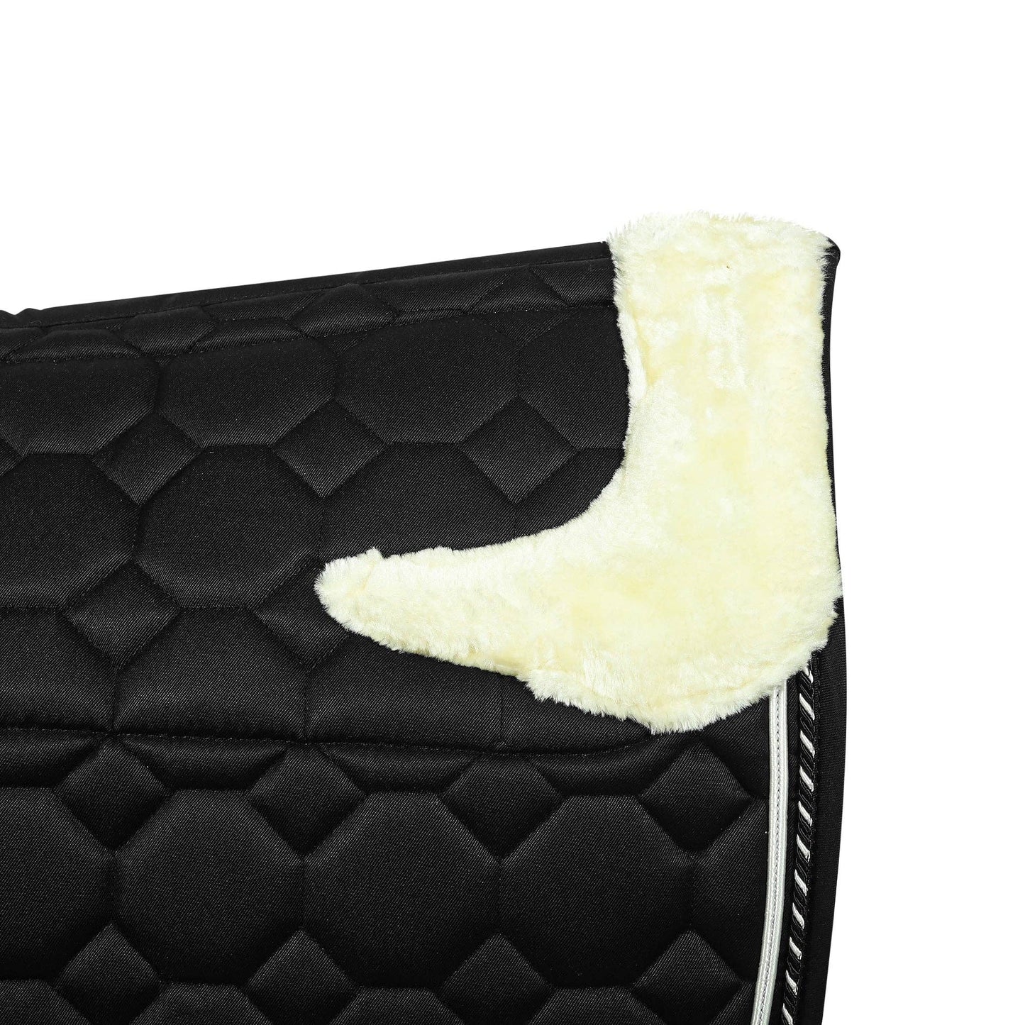 Equine Couture Luxe Saddle Pad with White Sherpa Fleece lining