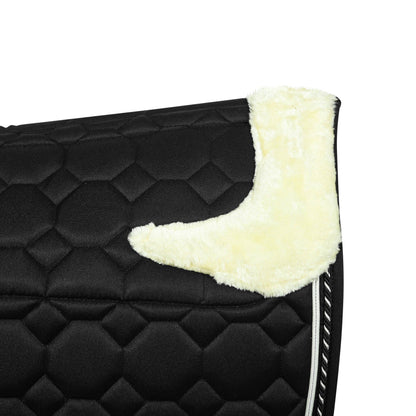 Equine Couture Luxe Saddle Pad with White Sherpa Fleece lining
