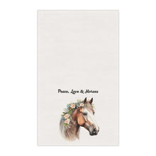 Peace, Love & Horses Tea Towels - Perfect for Equestrian Homes, Farmhouse Decor, Horse Lovers, Kitchen Essentials, Gift for Animal Lovers