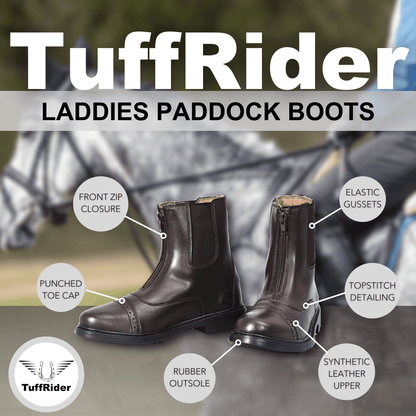 JPC Equestrian - TuffRider Ladies Starter Front Zip Paddock Boots