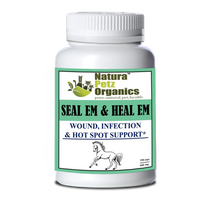 Seal Em & Heal Em Capsules Equine- Wound, Infection Ulcer Bite Bleeding & Hot Spot Support*