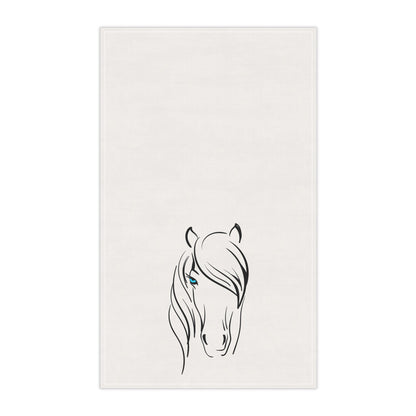 Elegant Horse Tea Towels, Farmhouse Kitchen Decor, Animal Lover Gift, Boho Home Accessories, Elegant Equine Kitchen Towels, Unique Horse Art