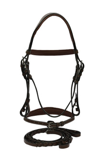 Henri de Rivel Pro Mono-Crown Padded Wide Noseband Bridle - Australian Nut