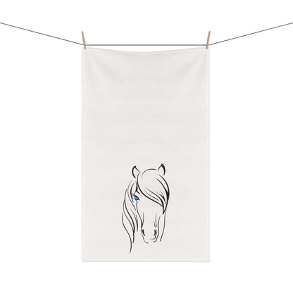 Elegant Horse Tea Towels, Farmhouse Kitchen Decor, Animal Lover Gift, Boho Home Accessories, Elegant Equine Kitchen Towels, Unique Horse Art