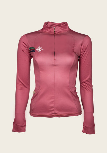 Espoir Lumiere Eternal Collection Dirty Pink Quarter Zip Sun Shirt LONG SLEEVE
