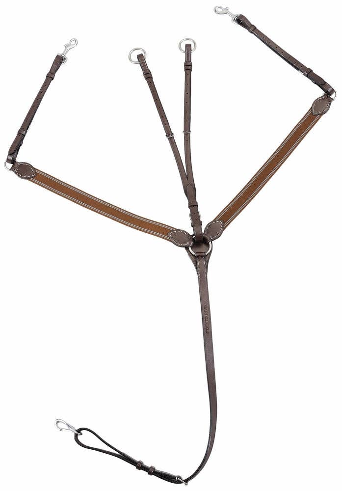 JPC Equestrian - Henri de Rivel Pro Elastic Breastplate Martingale with Running Attachment