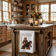 Cowgirl Humor Tea/Bar Towels | "Honey, I don't need your attitude. I've got plenty of my own, and it's better armed." Rustic Kitchen Decor, Gift for Horse Lovers, Unique Cotton Towels, Funny Country Kitchen Decor, Western [...]