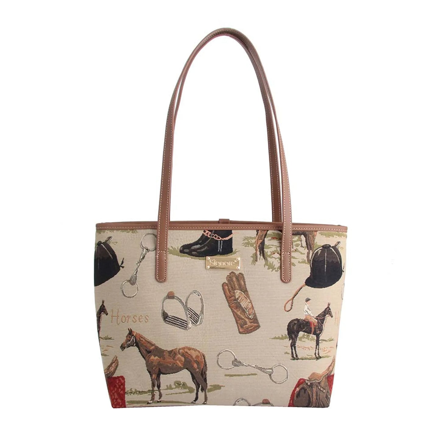 Horse College/Shoulder Tote Bag