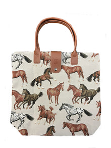 Running Horse FOLDING Reusable Tote Bag