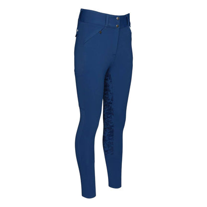 Dapplebay Equestrian Toile Hybrid Silicone Full Seat Breeches-Bright Navy