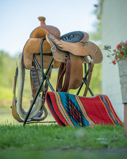 AJ Tack Freestanding Full Size Portable Horse Saddle Rack