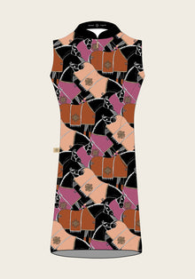Black Blanketed Horse Golf Dress