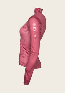 Espoir Lumiere Eternal Collection Dirty Pink Quarter Zip Sun Shirt LONG SLEEVE