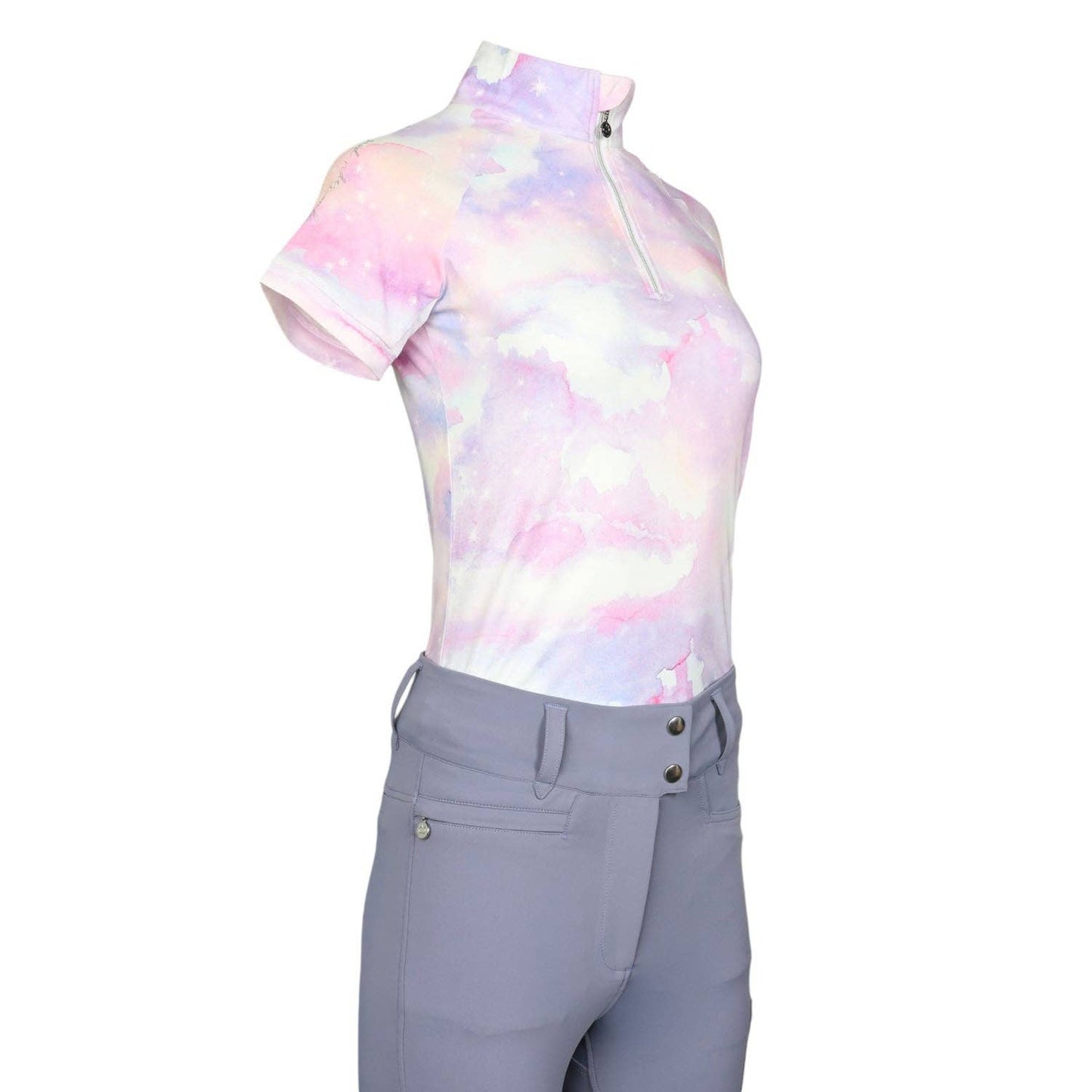 JPC Equestrian - Dapplebay Lavender Haze 1/4 Zip Light Riding Top-Short Sleeve