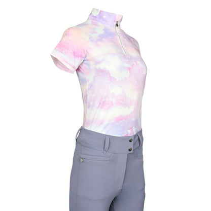 JPC Equestrian - Dapplebay Lavender Haze 1/4 Zip Light Riding Top-Short Sleeve