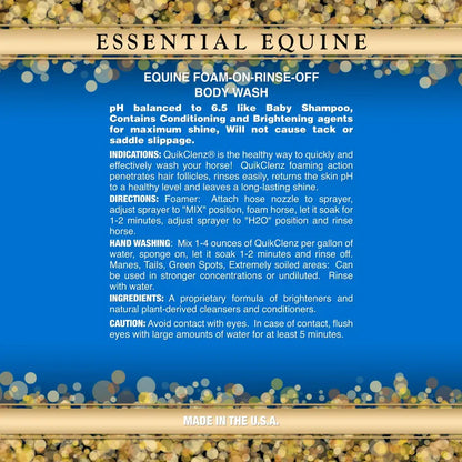 Essential Equine QUIKCLENZ Foam-On Rinse-Off Wash