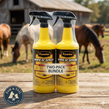 Pyranha Wipe N Spray Fly Repellent for Horses 32 oz. Long-Lasting Insect Control