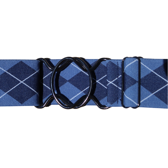 Comfort Fit Belt - Blue Argyle