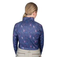 Ovation Quarter Zip Long Sleeve Sunshirt - Navy Mosaic Floral