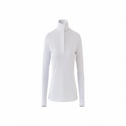 Bib Front Show Shirt - White