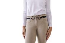 Bit Buckle Glitter Belt - Black Gold