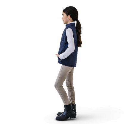 Kids' Quilted Hybrid Puffer Vest - Navy