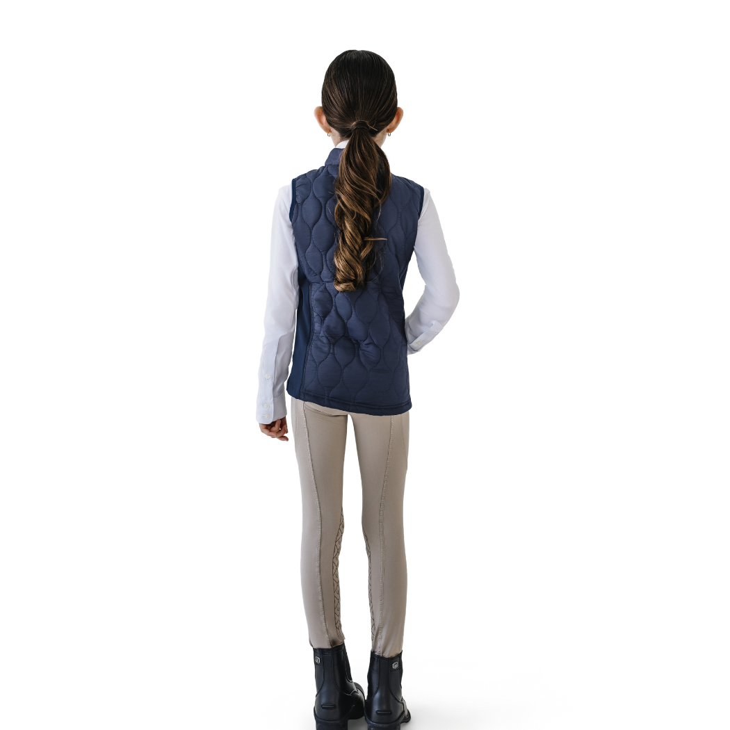 Kids' Quilted Hybrid Puffer Vest - Navy