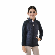 Kids' Quilted Hybrid Puffer Jacket - Black