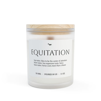 Frosted Glass Candle, 11oz - Equitation