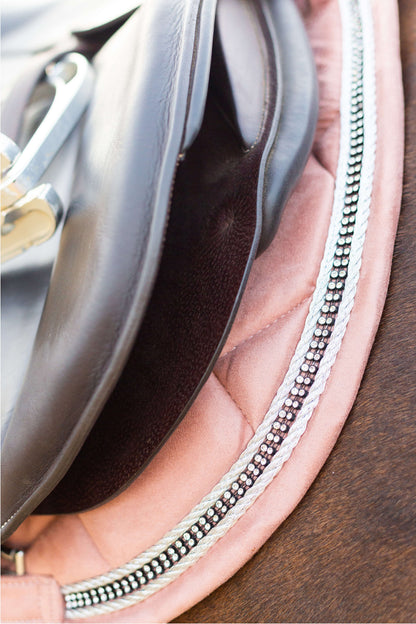 Powder Pink Suede Saddle Pad Set