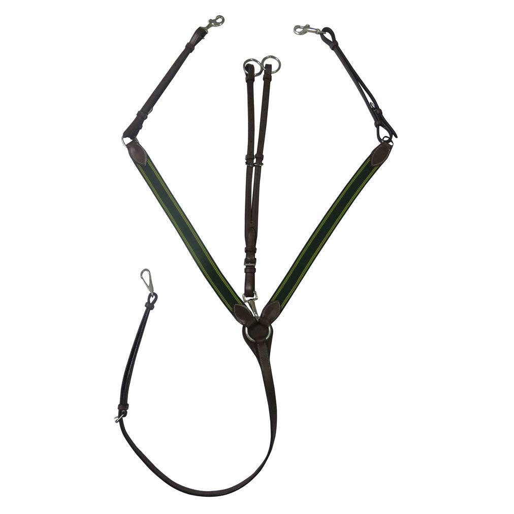 JPC Equestrian - Henri de Rivel Pro Elastic Breastplate Martingale with Running Attachment