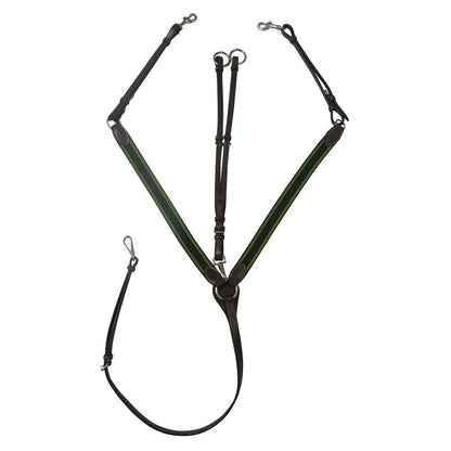 JPC Equestrian - Henri de Rivel Pro Elastic Breastplate Martingale with Running Attachment