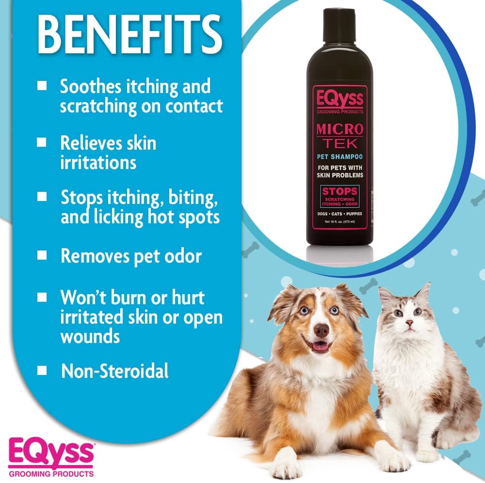 EQyss Micro-Tek Medicated Shampoo for Horses 16oz. Itch Relief Horse Grooming