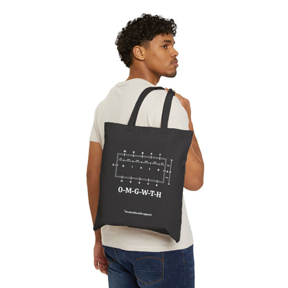 Cotton Canvas Tote Bag - Dressage Ring - OMGWTH - Printed On Both Sides