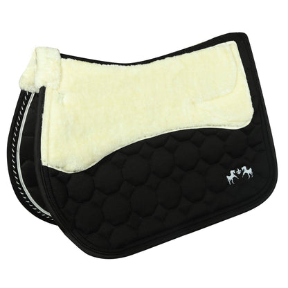 Equine Couture Luxe Saddle Pad with White Sherpa Fleece lining