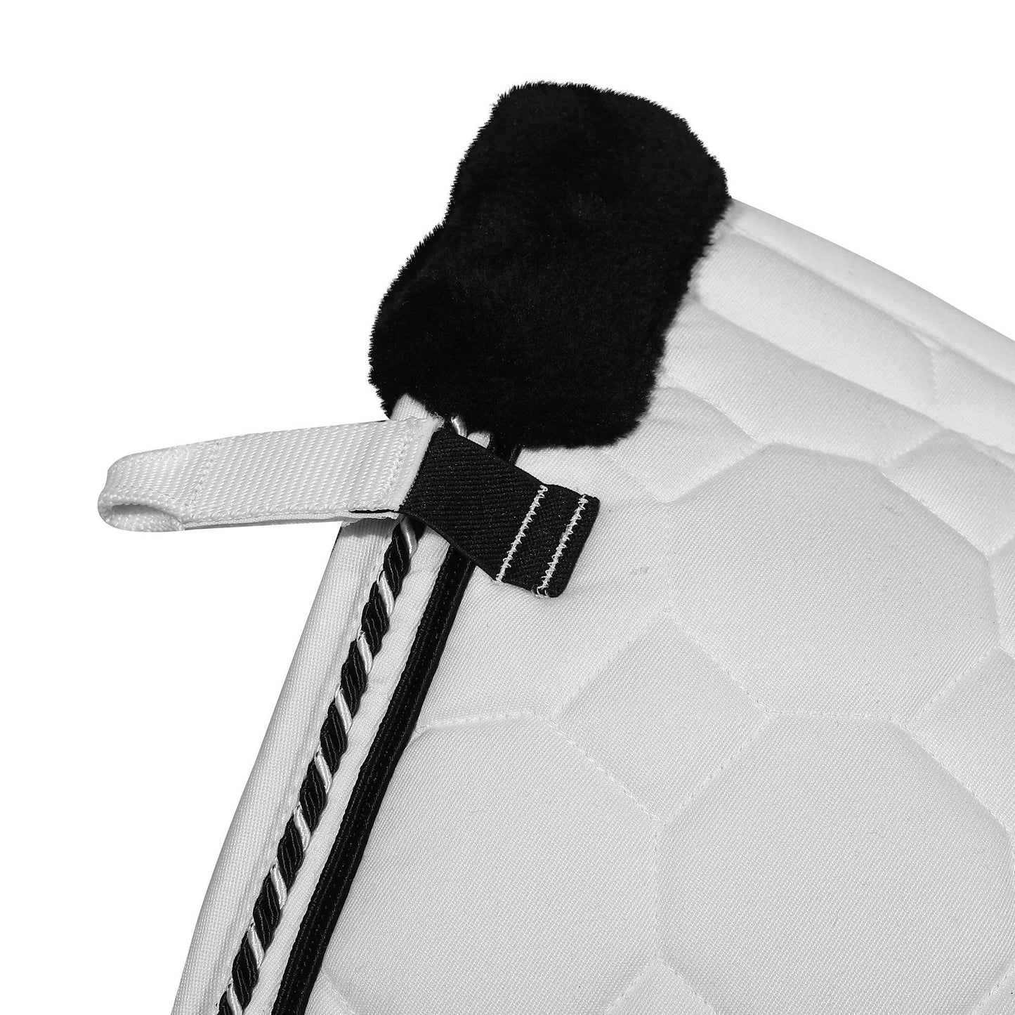 Equine Couture Luxe Saddle Pad with White Sherpa Fleece lining