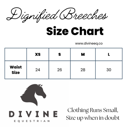 Dignified Competition Breeches - Beige Knee Patch