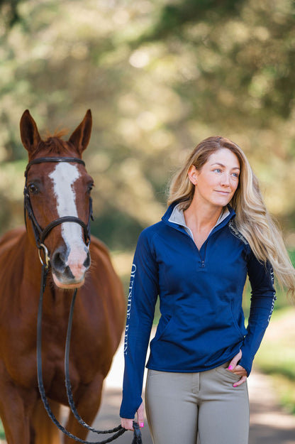 Inside Leg Outside Rein Baselayer: Navy