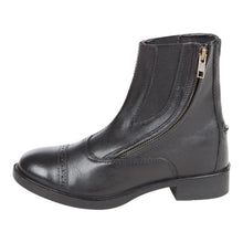 Daisy Clipper Children's Side Zipper Premium Leather Paddock Boots Horse Riding Boots, Black