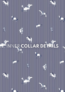  White with Navy Stripes Inner Details Long Sleeve Show Shirt