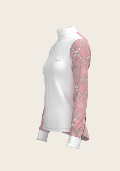 Roped Bridles on Rose Long Sleeve Show Shirt
