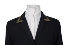 Grand Prix Saltare Premio 4 Button Riding Show Coat, Black with Moss Green