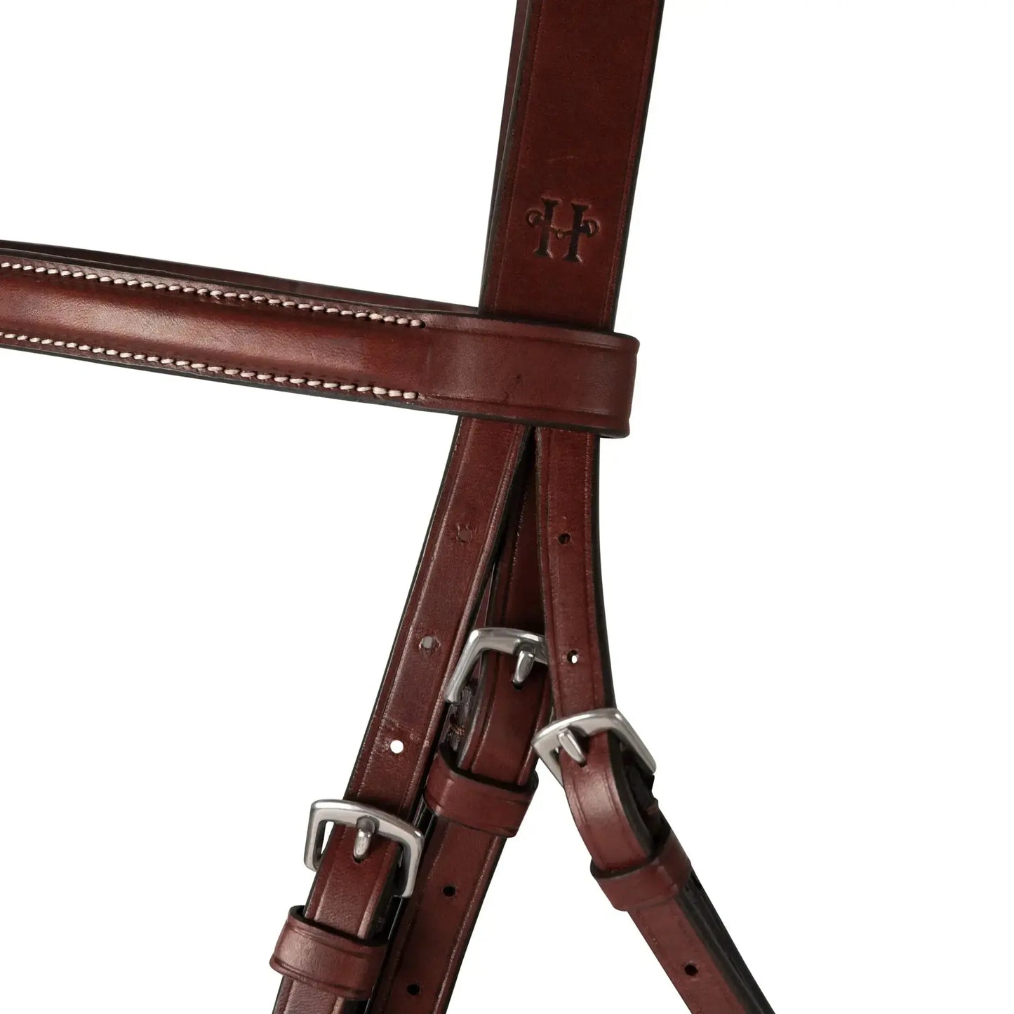 Huntley Equestrian Fancy Stitched Schooling Hunter Bridle with Reins