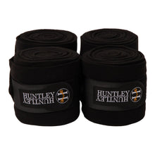 Huntley Equestrian Polo Fleece Wraps, Set of 4, Black