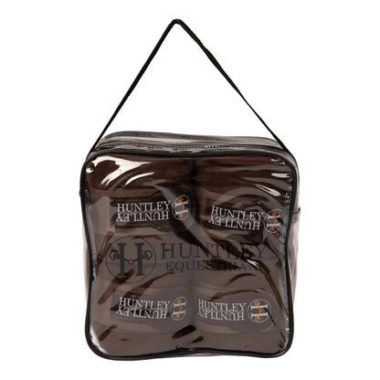 Huntley Equestrian Polo Fleece Wraps, Set of 4, Black