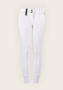 Inspire Full Seat High Waist White Bamboo Breeches