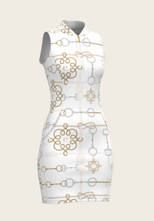 White Cable Golf Dress