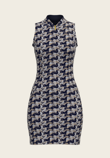 Espoir Running Horse Navy Dress