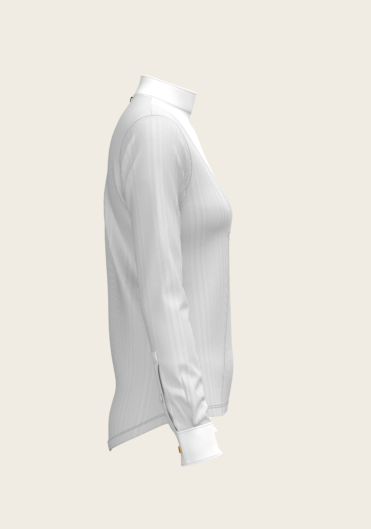  Stripes in Grey Short Pleated Long Sleeve Show Shirt